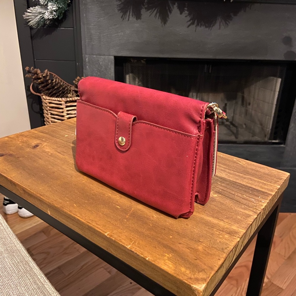 Burgundy Time and True mini purse